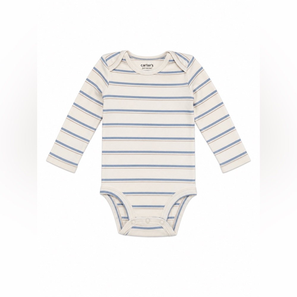Blue Stripe Carter's Long Sleeve Bodysuit | Size 6 Months | Lightly Used 🩵